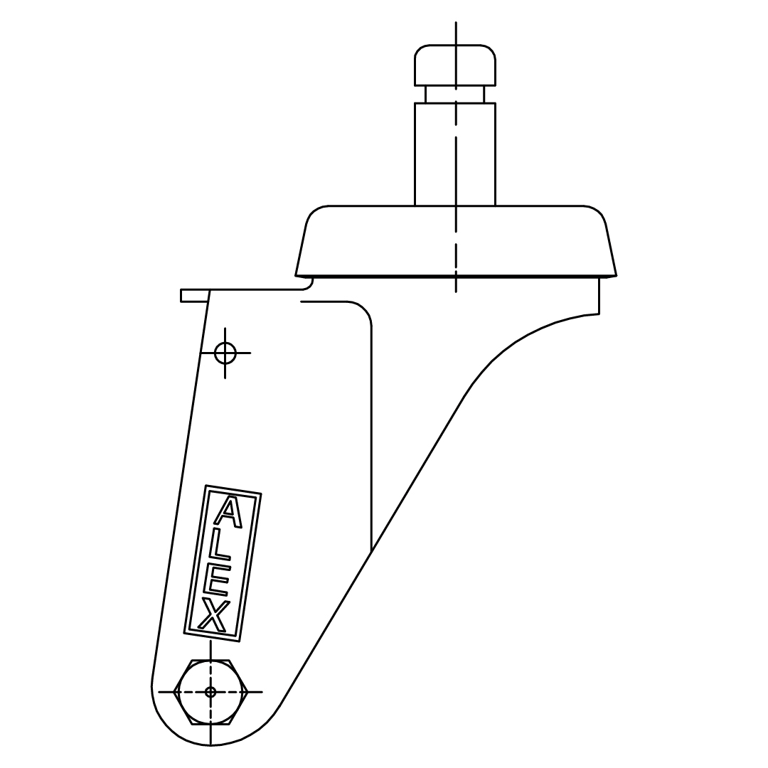Espiga Acero Lisa con Anilla