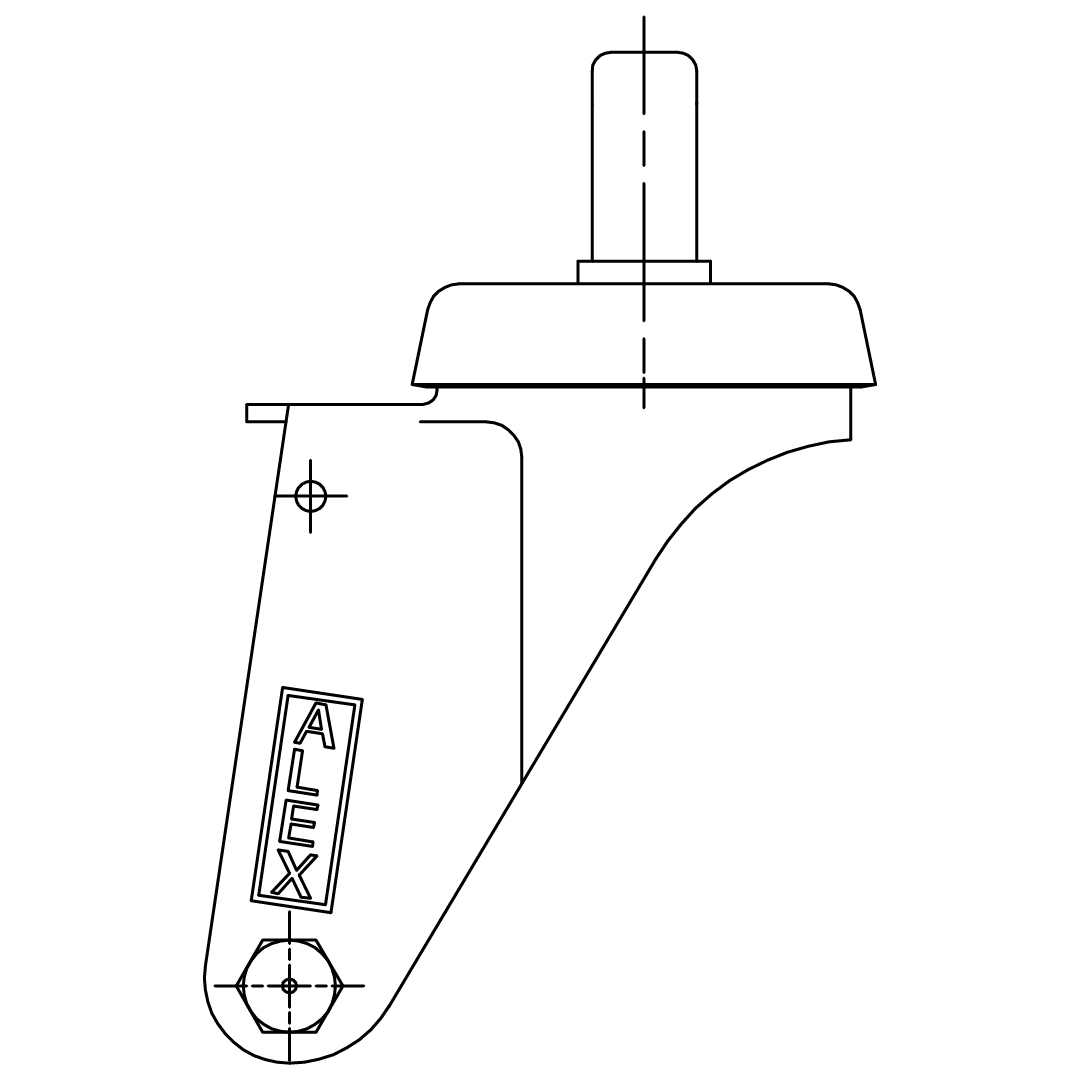 Fijación Espiga de Acero con Taco